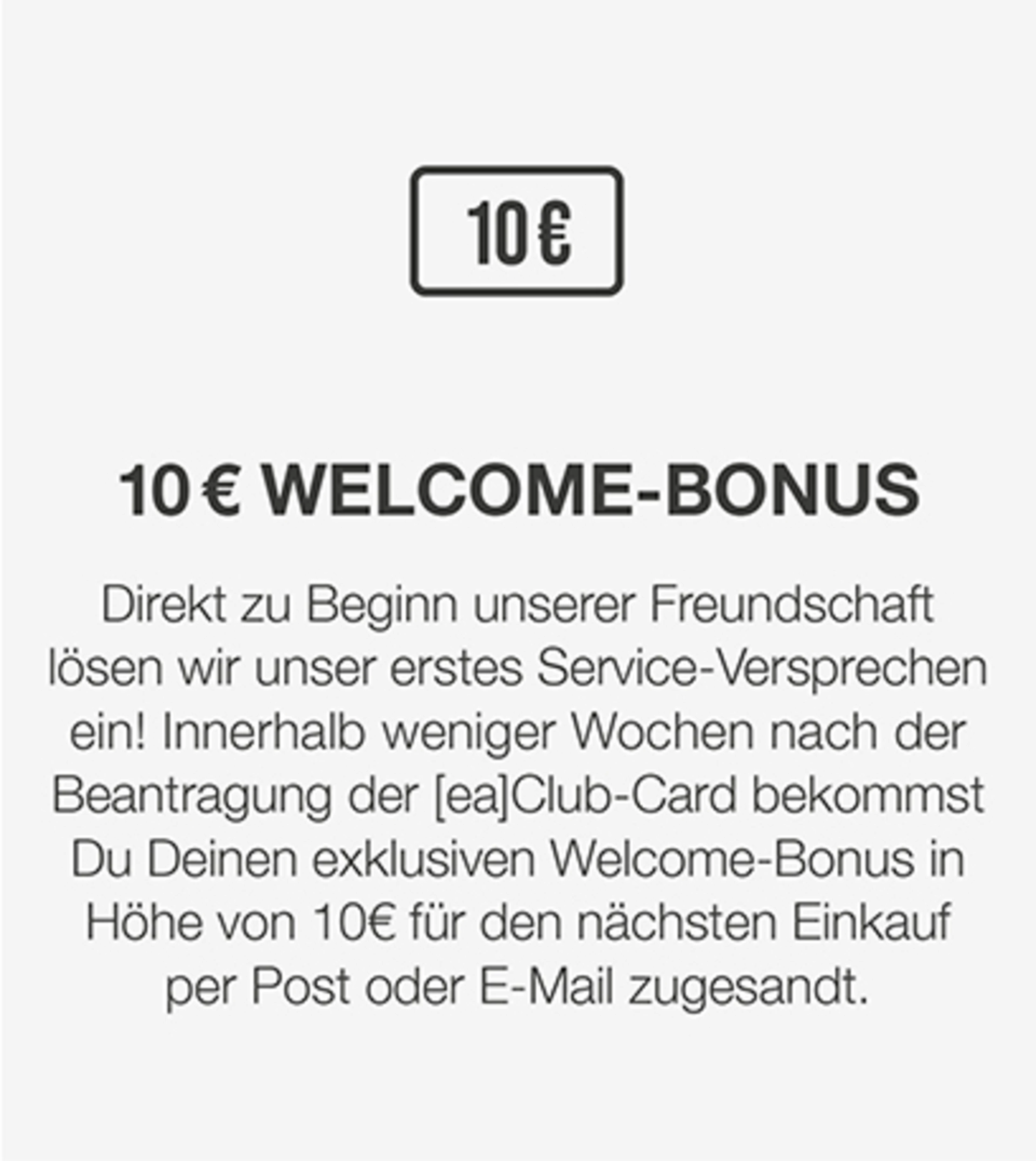 10€ Welcome-Bonus