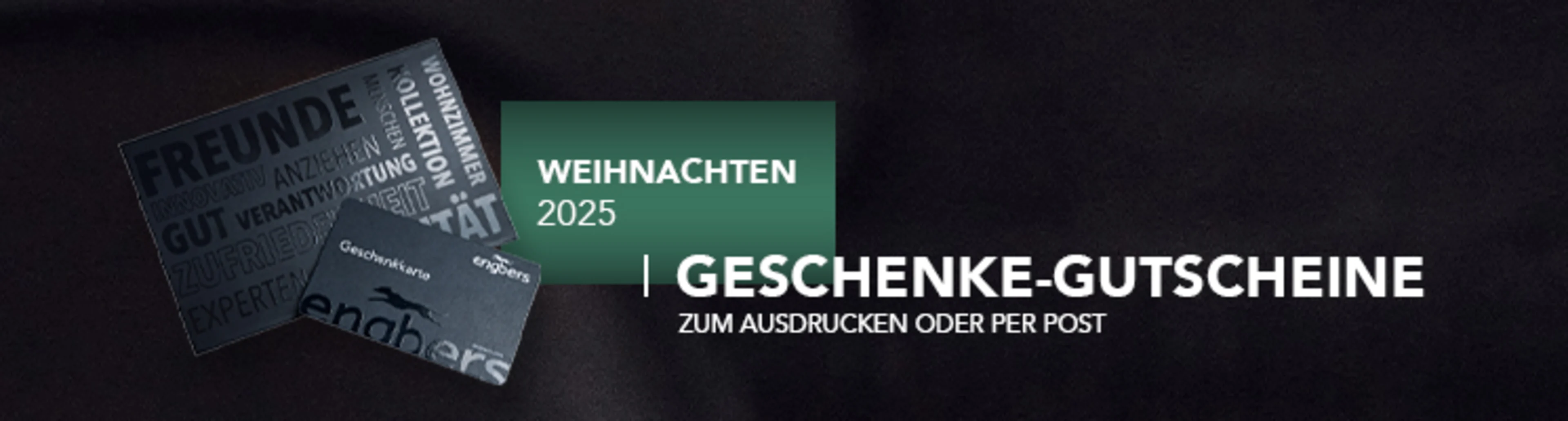 Weihnachten 2025 - Geschenkgutscheine für Herren