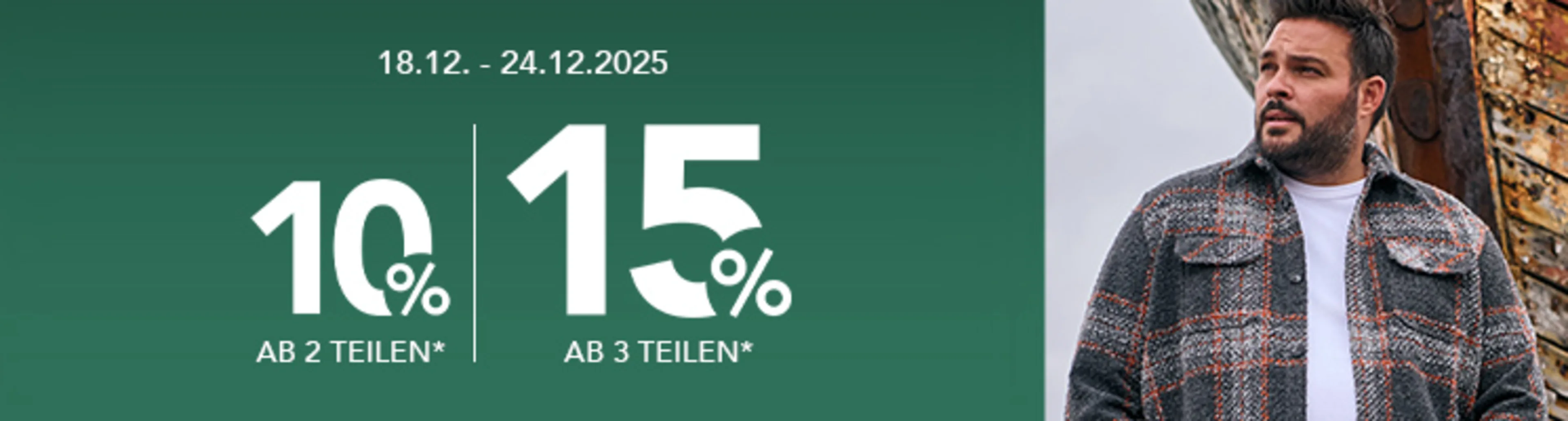 Aktion: 10% ab 2 Teilen | 15% ab 3 Teilen