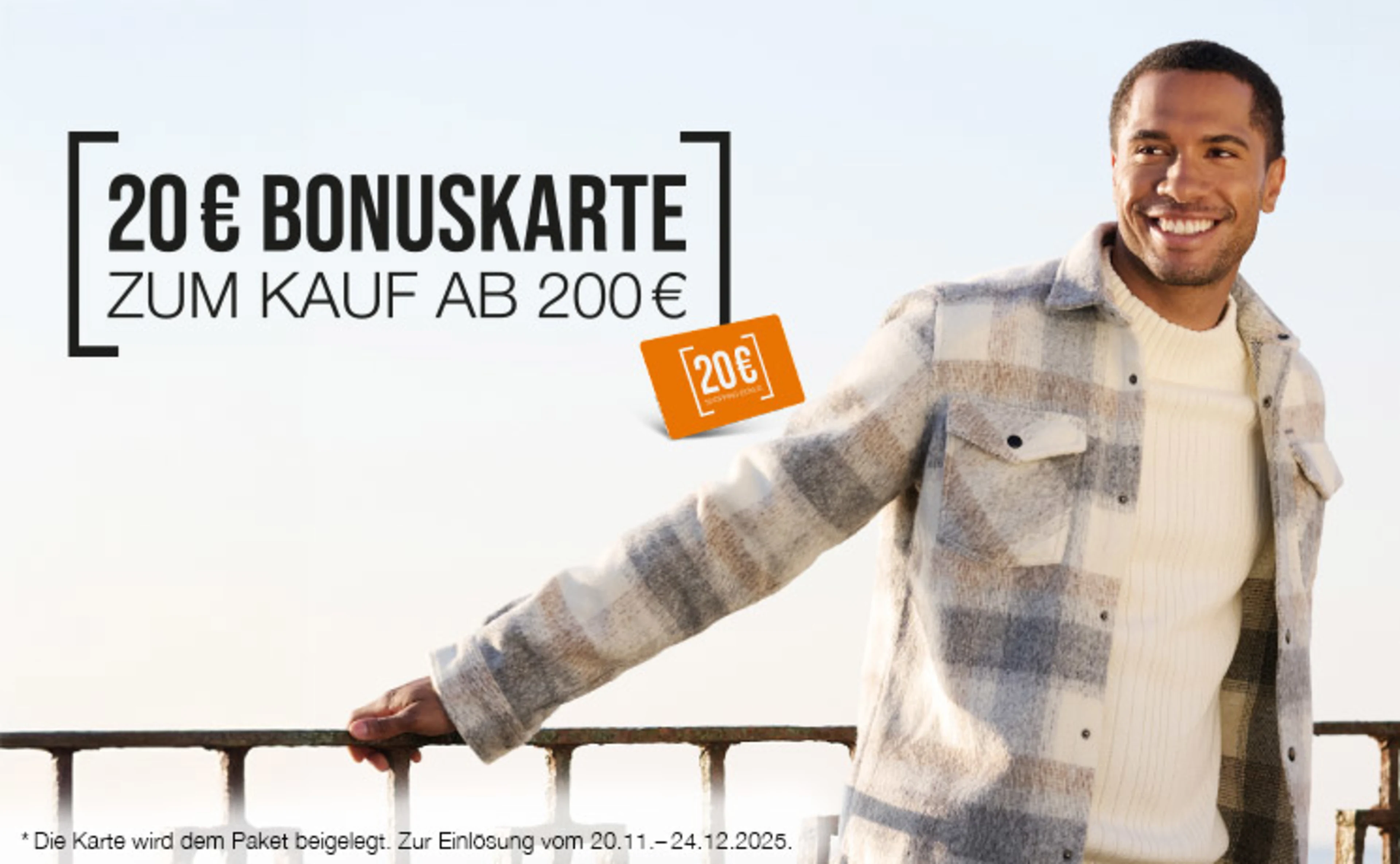 Just for Friends - 20€ Bonuskarte ab 200 Einkaufswert