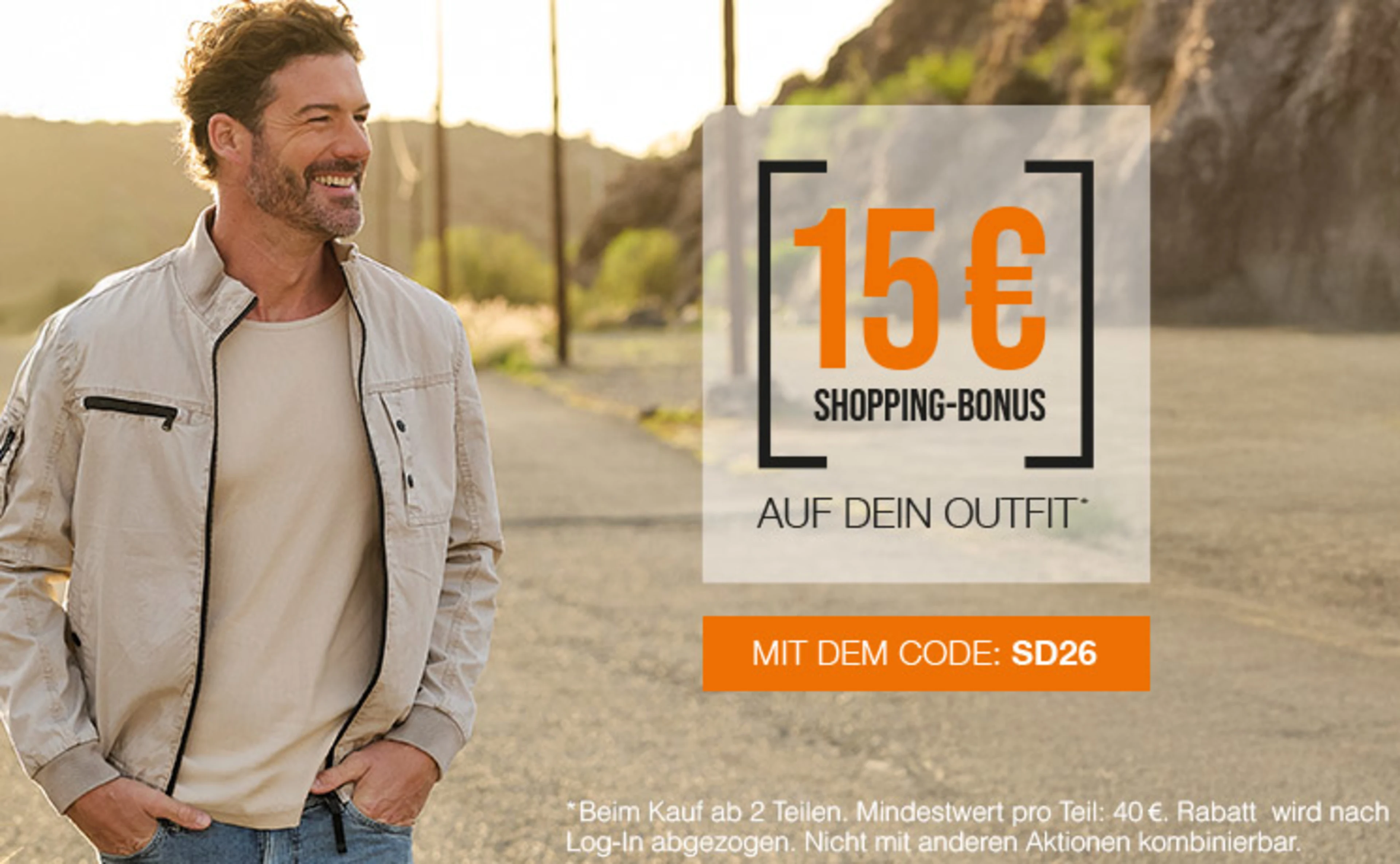 15€ Bonus aufs Outfit 