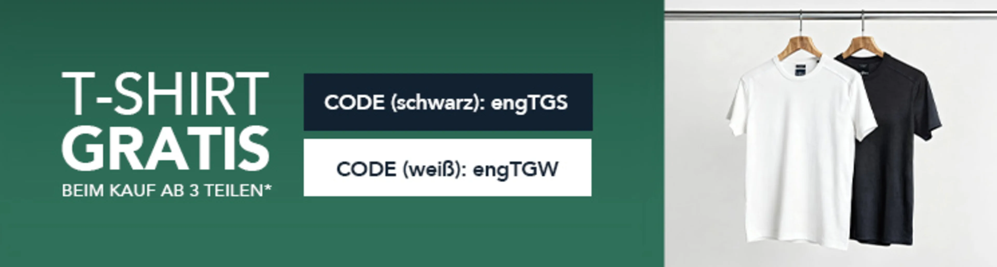 Gratis T-Shirt zum Kauf ab 3 Teilen