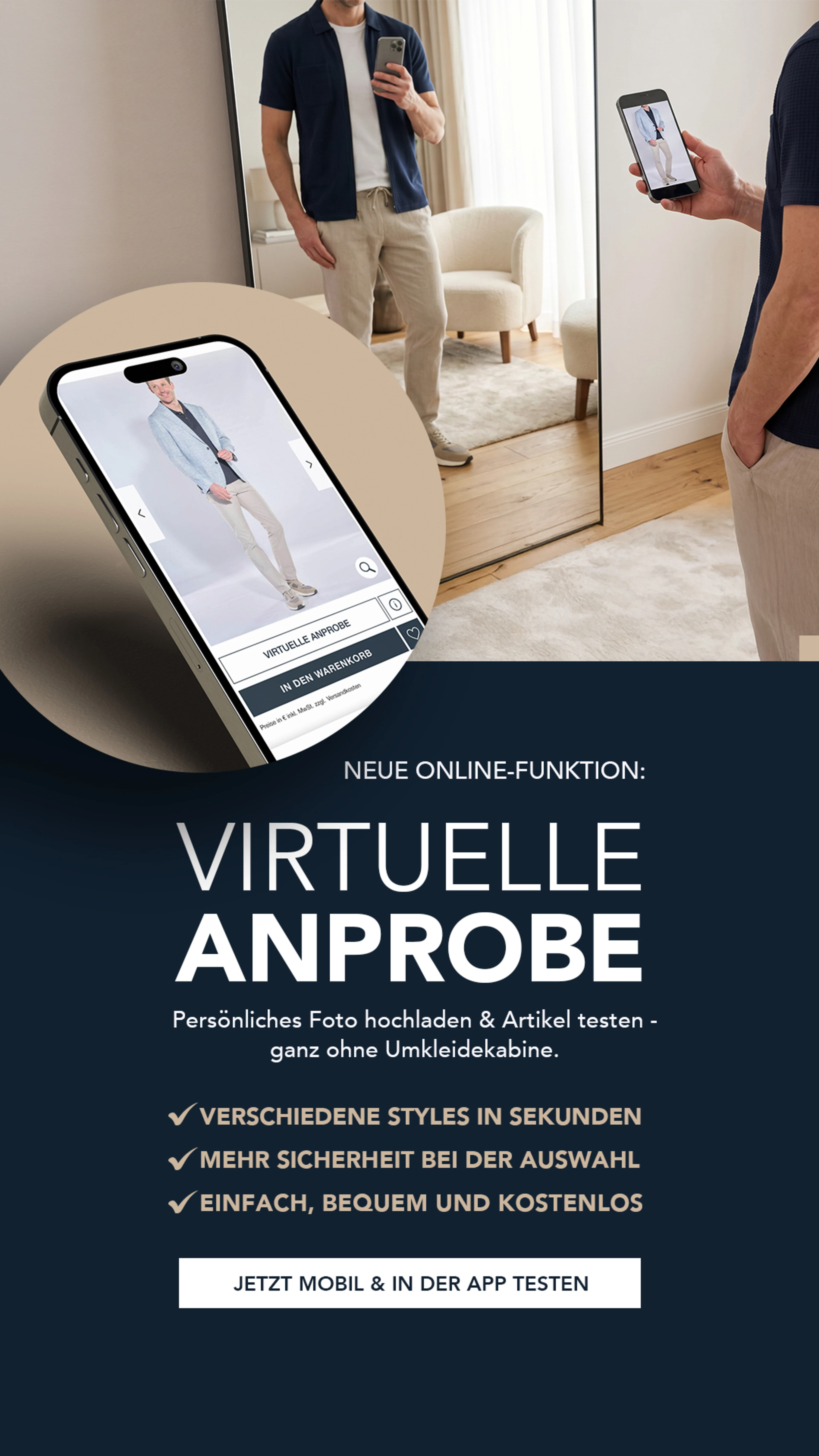 Virutelle Anprobe im Onlineshop