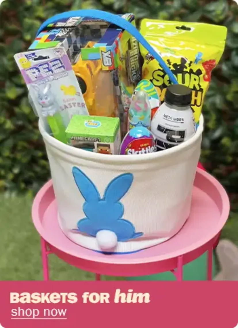 Baskets for Him. Shop Now.