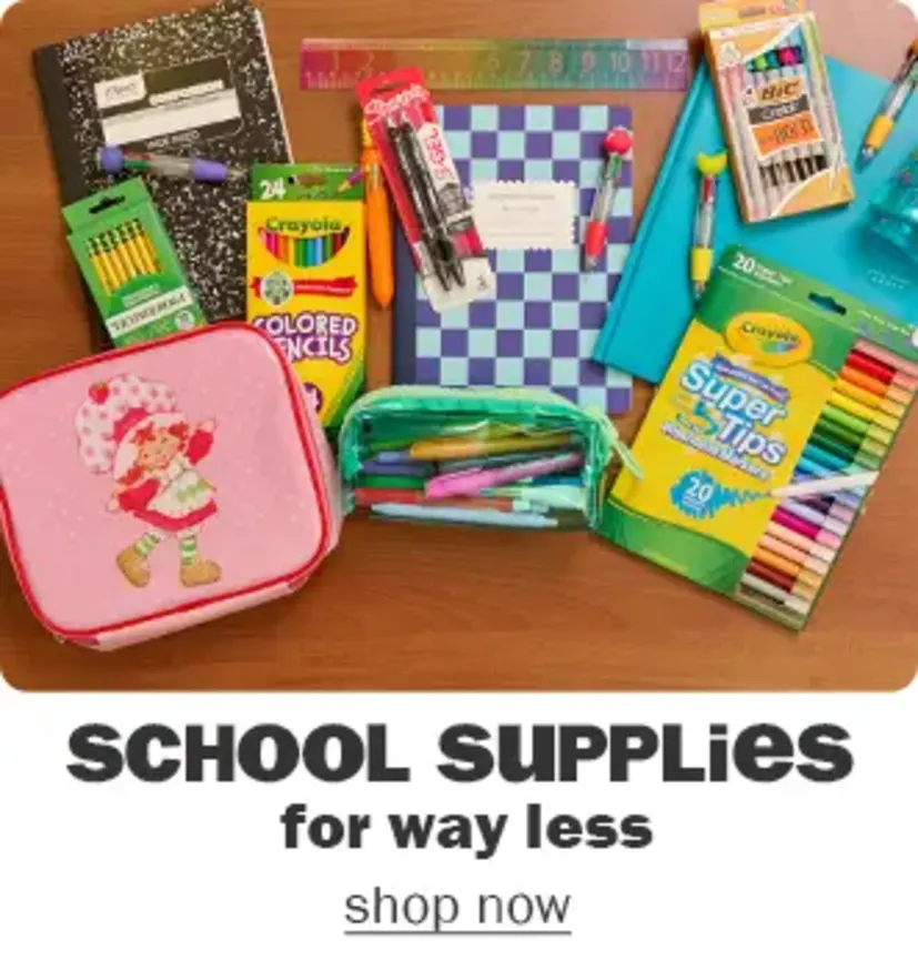 School supplies for way less. Shop now.