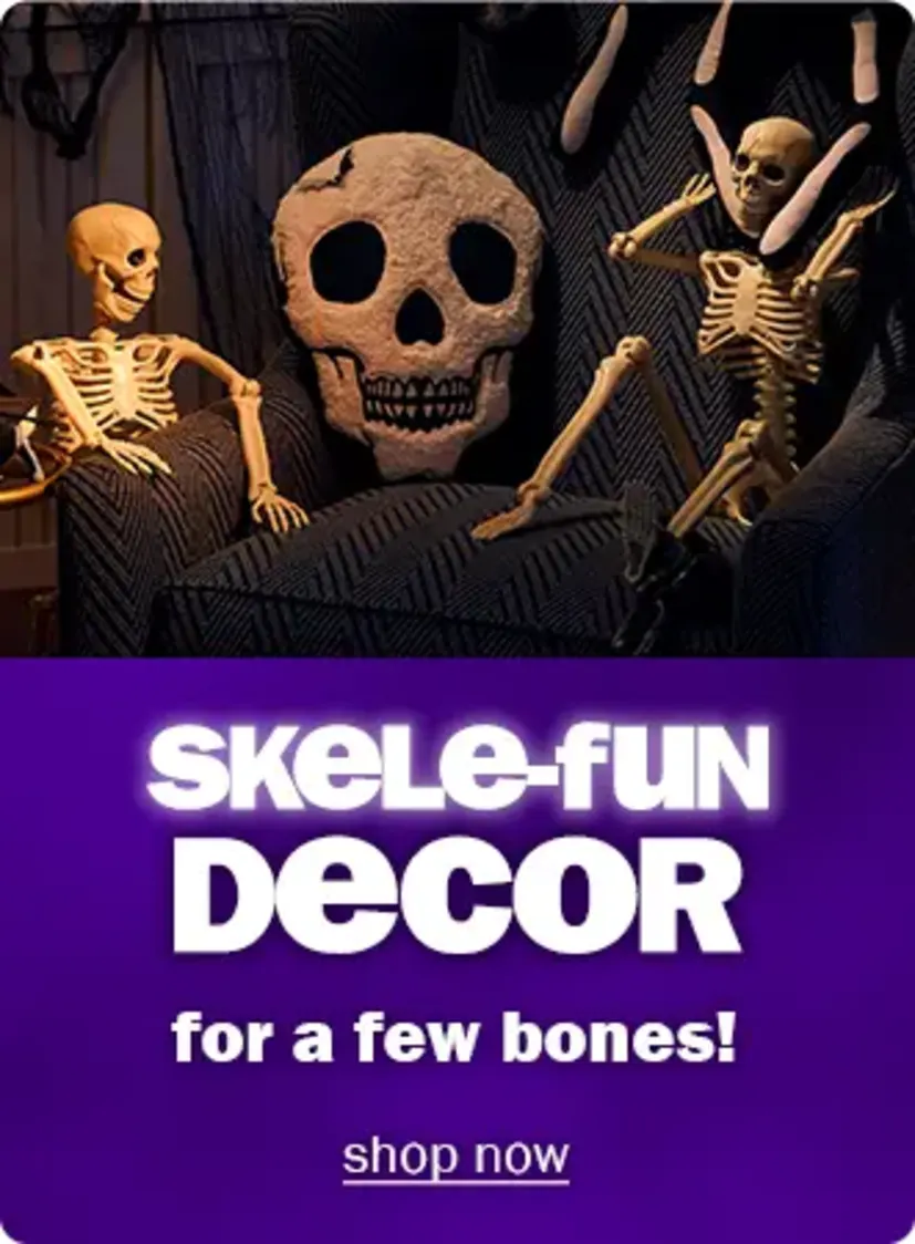 Skele-fun decor. Shop now.