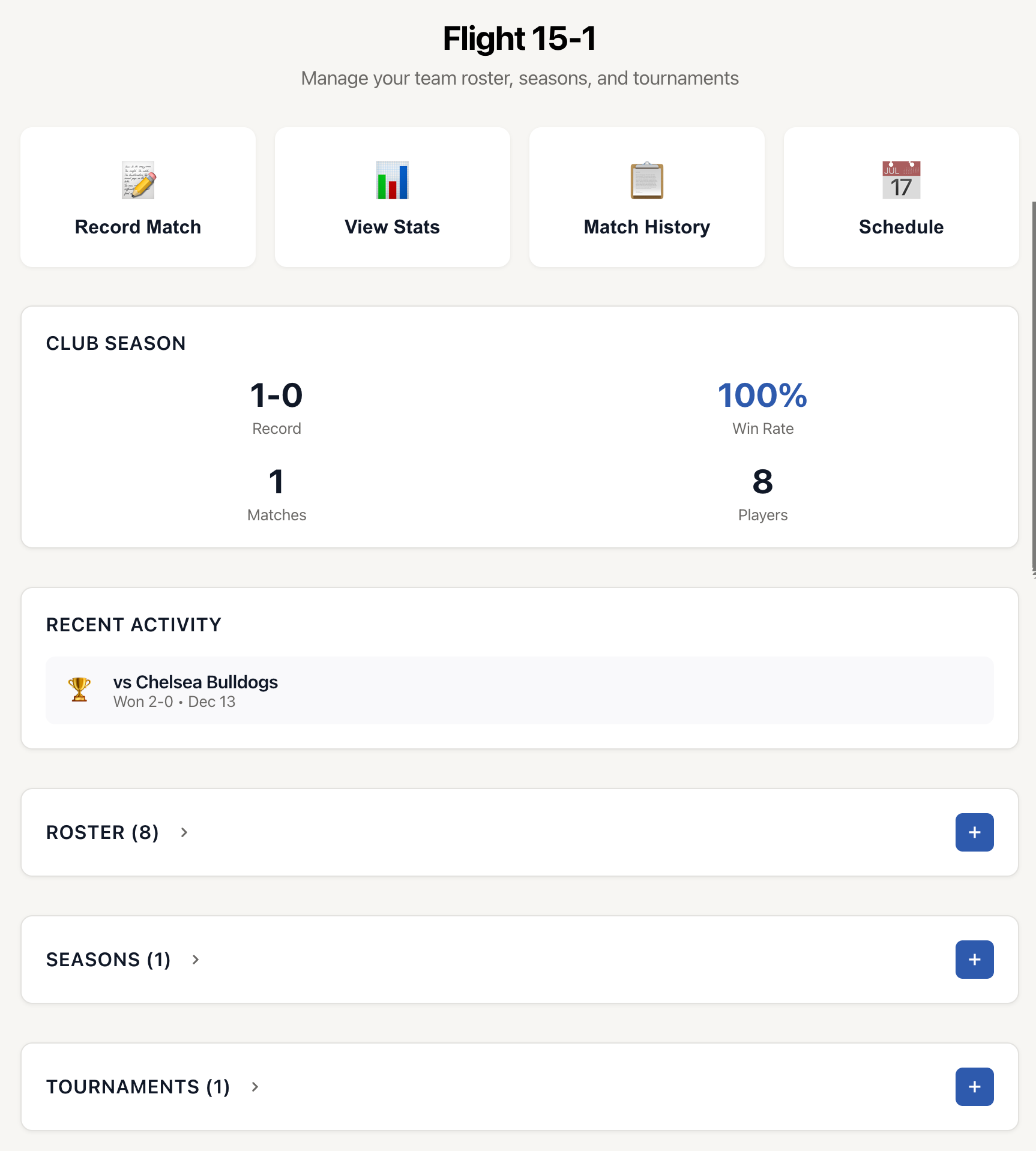 VBallStat Coach Dashboard
