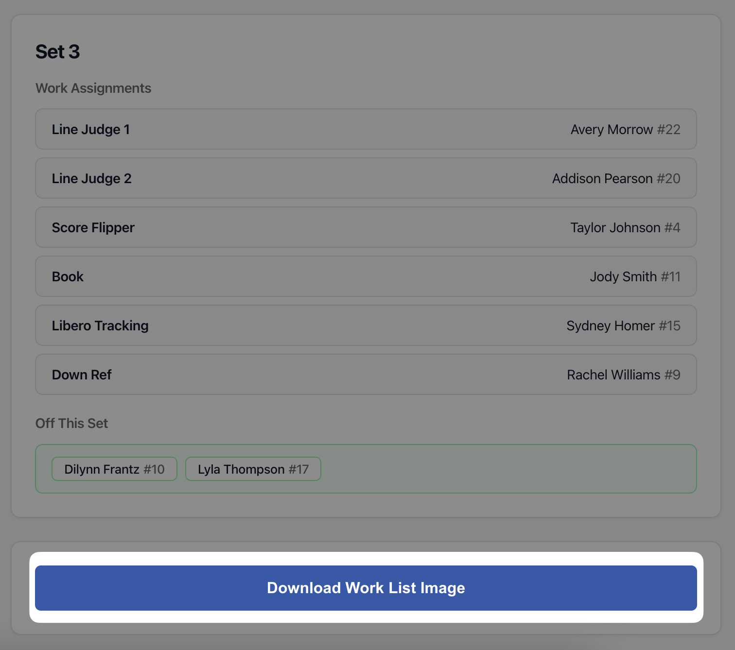 VBallStat Work List Generator Image