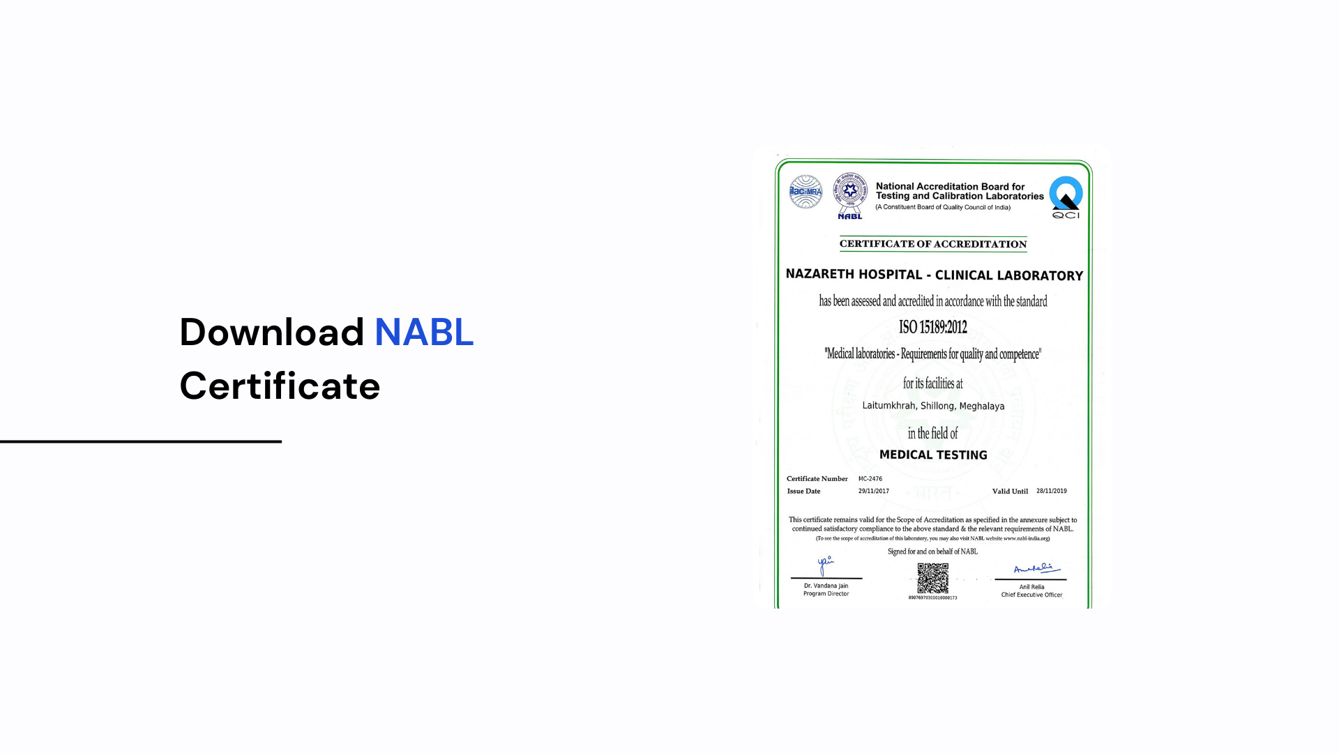 How to Download NABL Certificate ?