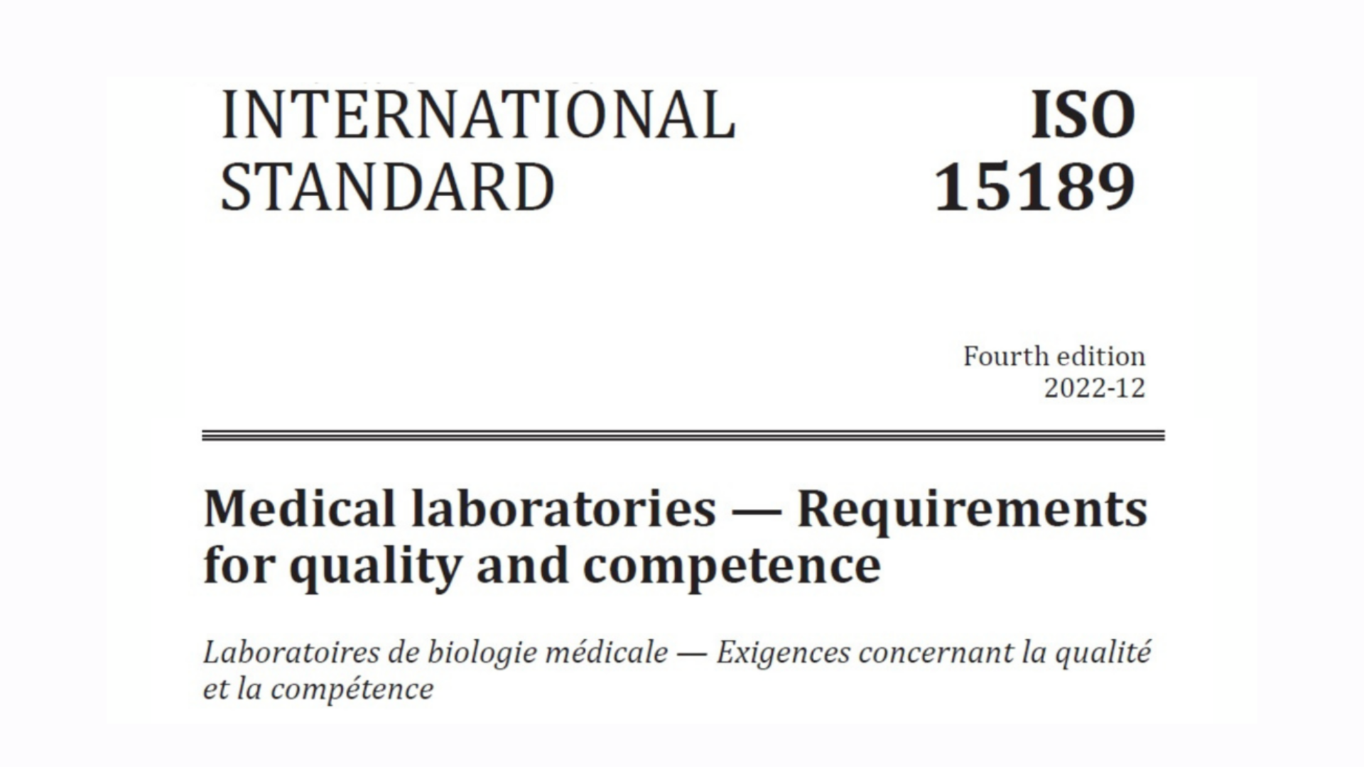 ISO 15189 version 2022 pdf