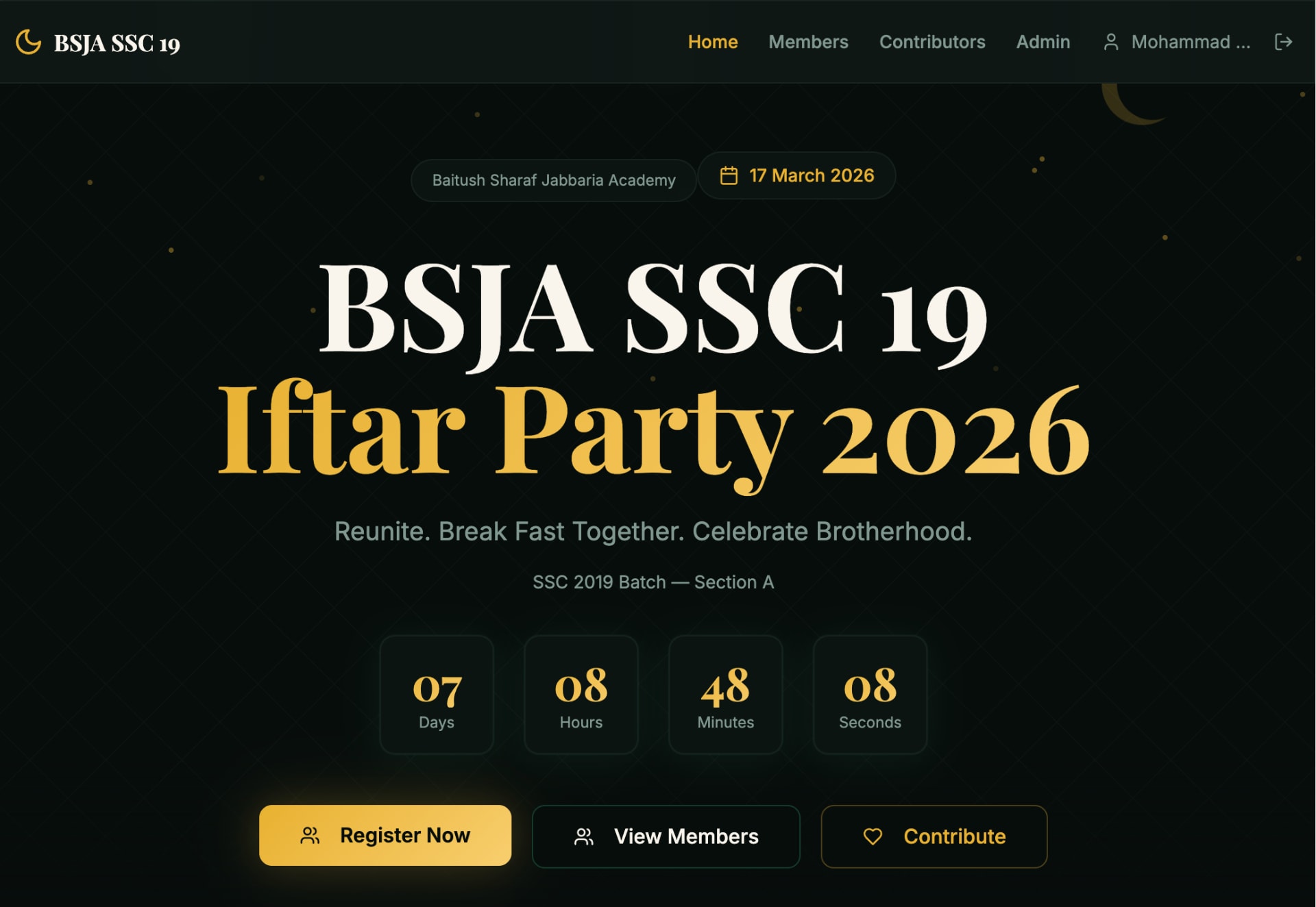 Event management website with Reactjs, Supabase and PostgreSQL