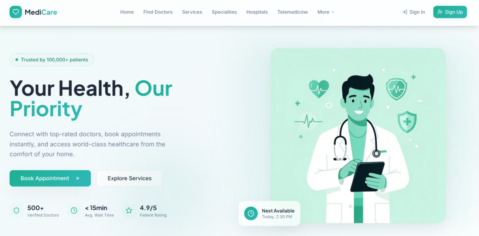 Health Care Website with Reactjs Supabase and PostgreSQL