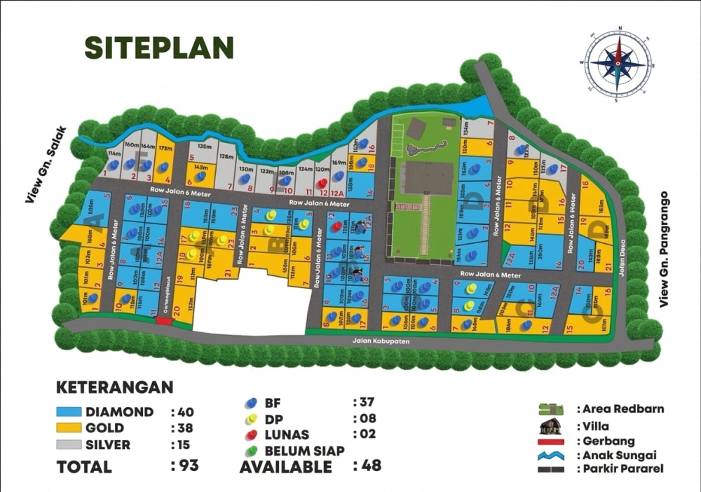 Siteplan kawasan kavling villa premium Bogor Selatan