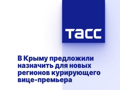 В Крыму предложили назначить для новых регионов курирующего вице-премьера