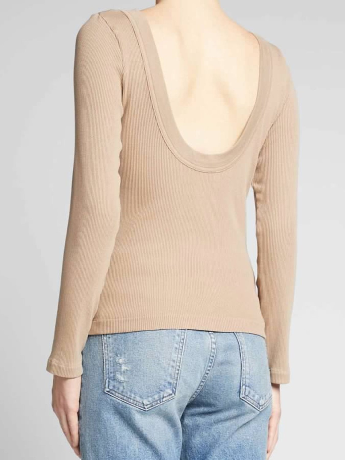Zara Henley Shirt in Tan Size Medium