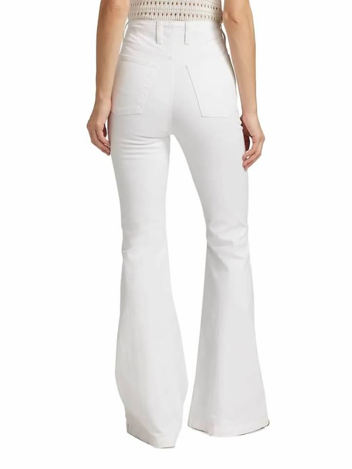 7 For All Mankind Flare Jeans in White Size 32