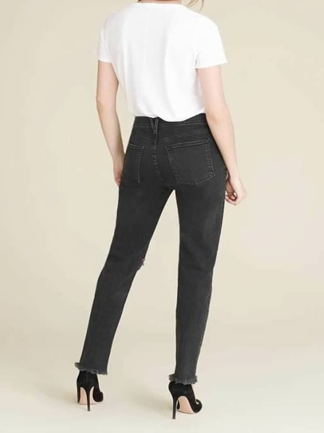 NWT Veronica Beard Benzi Distressed Raw Hem Mid-Rise Girlfriend Jean Size 24