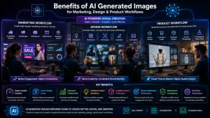 Benefits of AI generated images for marketing design and product workflows