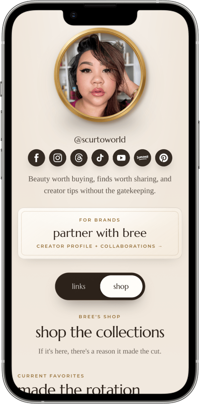 Scurtoworld mobile creator site preview