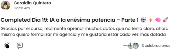 Testimonio de estudiante