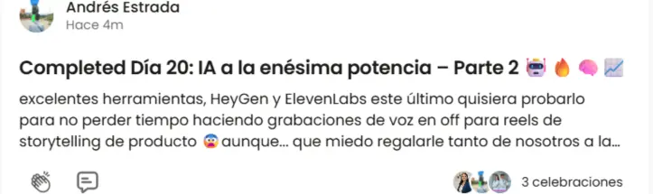 Testimonio de estudiante
