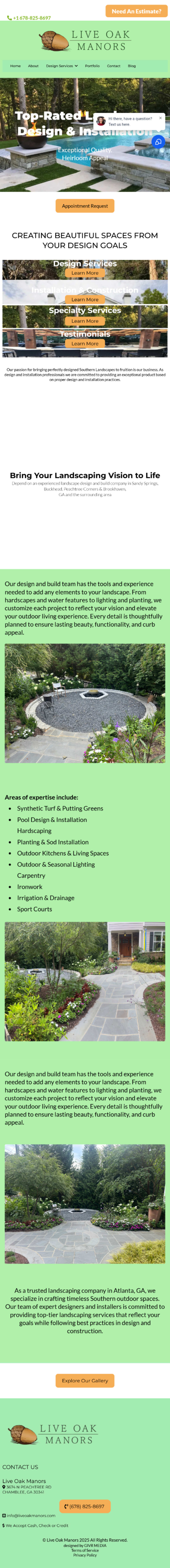 Live Oak Manors interface 1