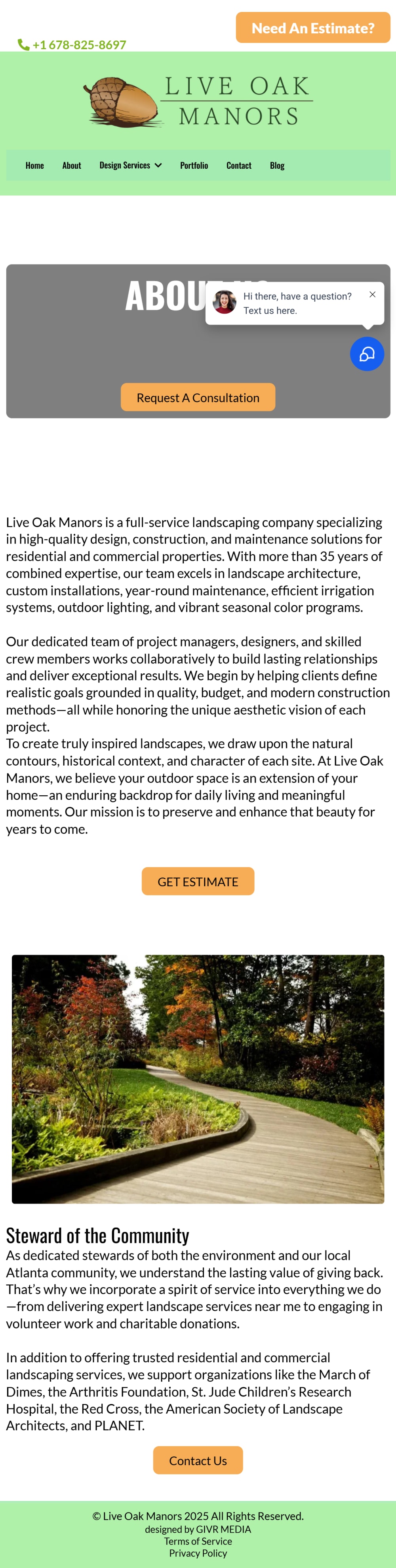 Live Oak Manors interface 2