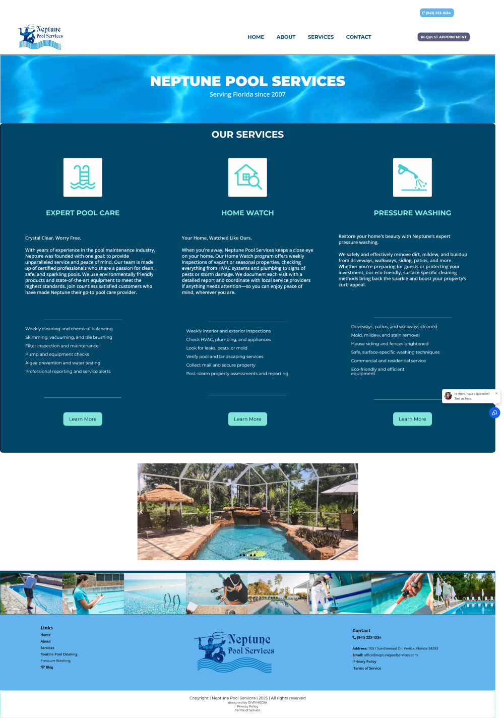 Neptune Pool Services interface 2