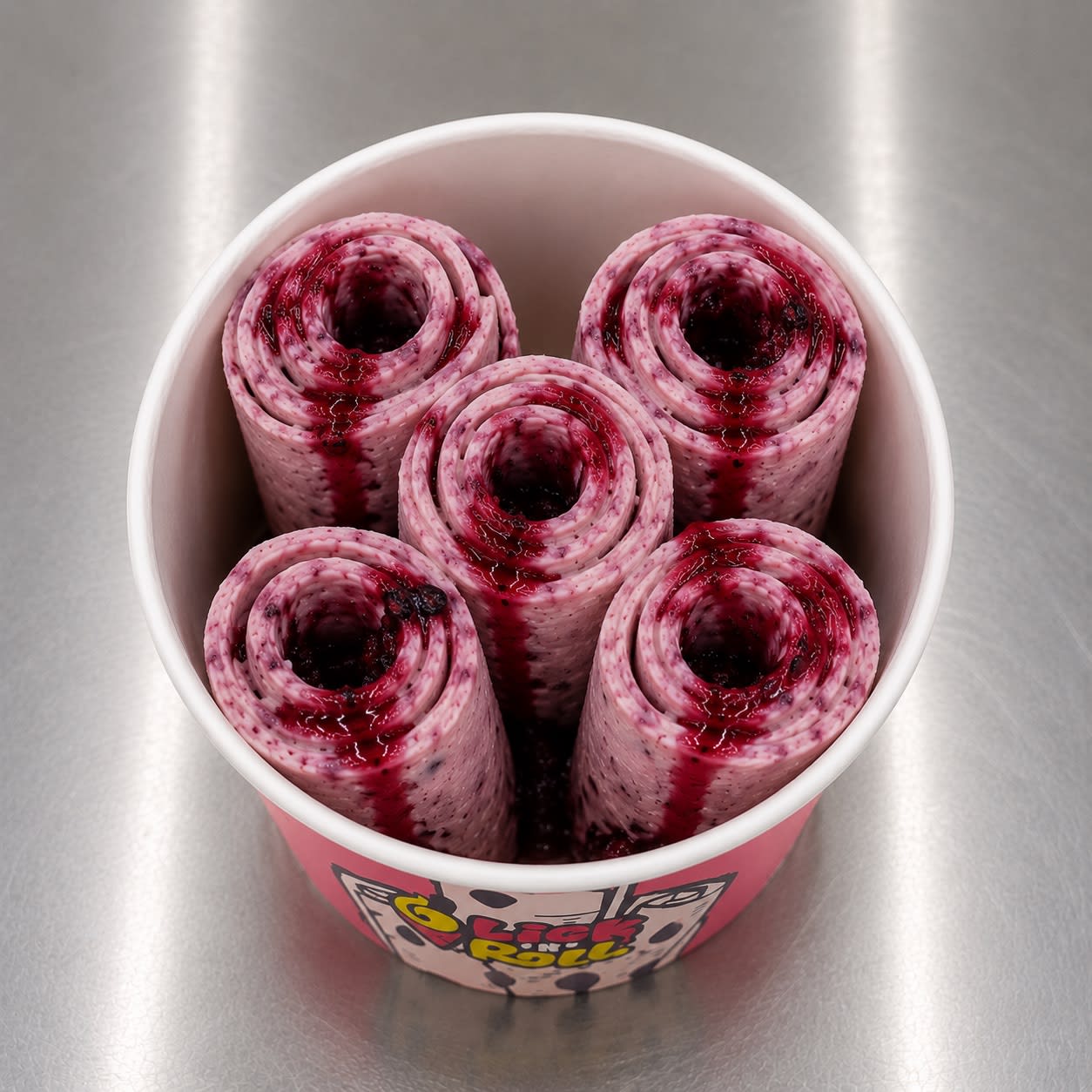 Frisch zubereitete Eiscreme-Kreation