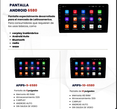 Pantalla Android 6580