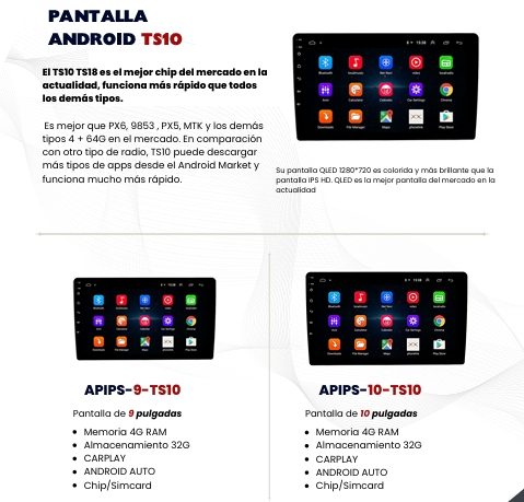 Pantalla Android TS10