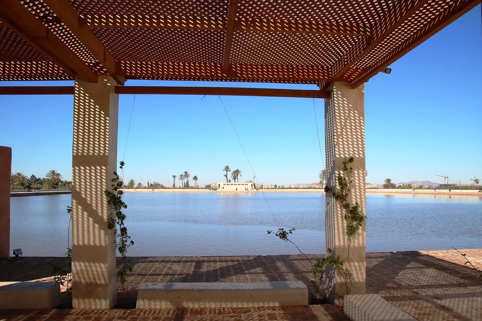 View of the Menara basin from the pavilion
