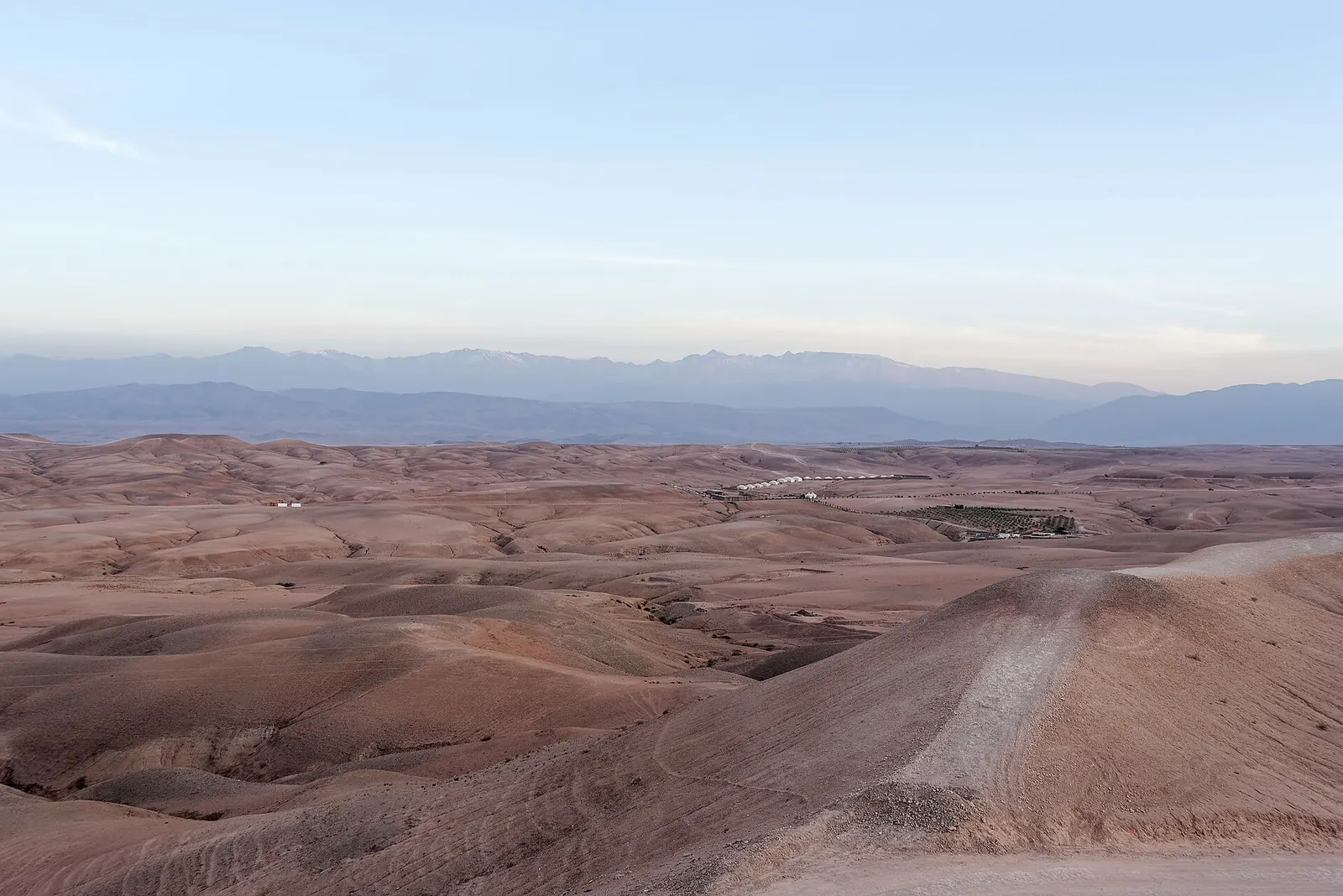 The stony hills of the Agafay Desert near Marrakech