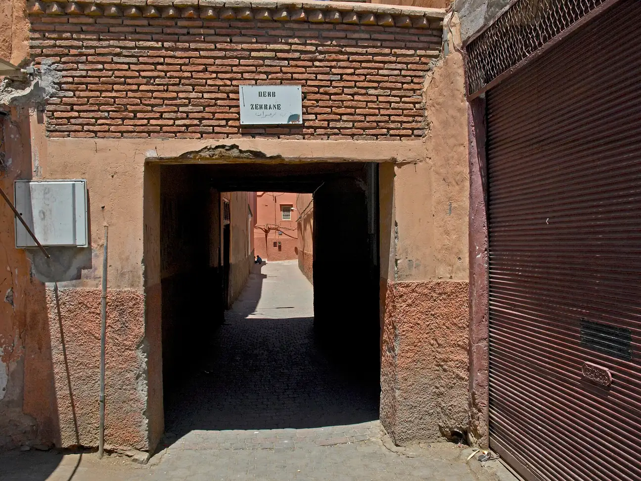 Entrance to Derb Zemrane, a lane in the Marrakech Medina