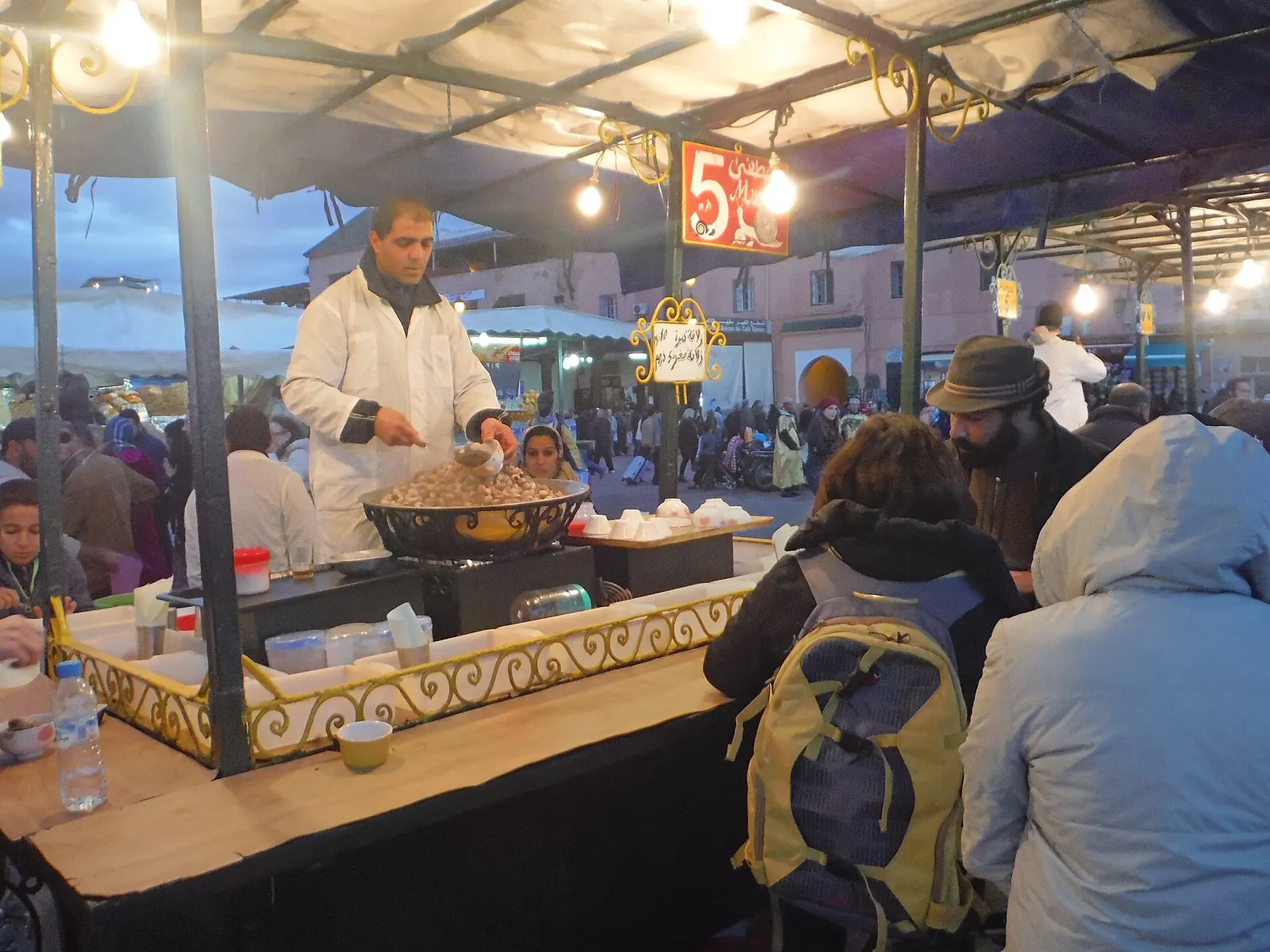 Snail soup stall in Jemaa el-Fna