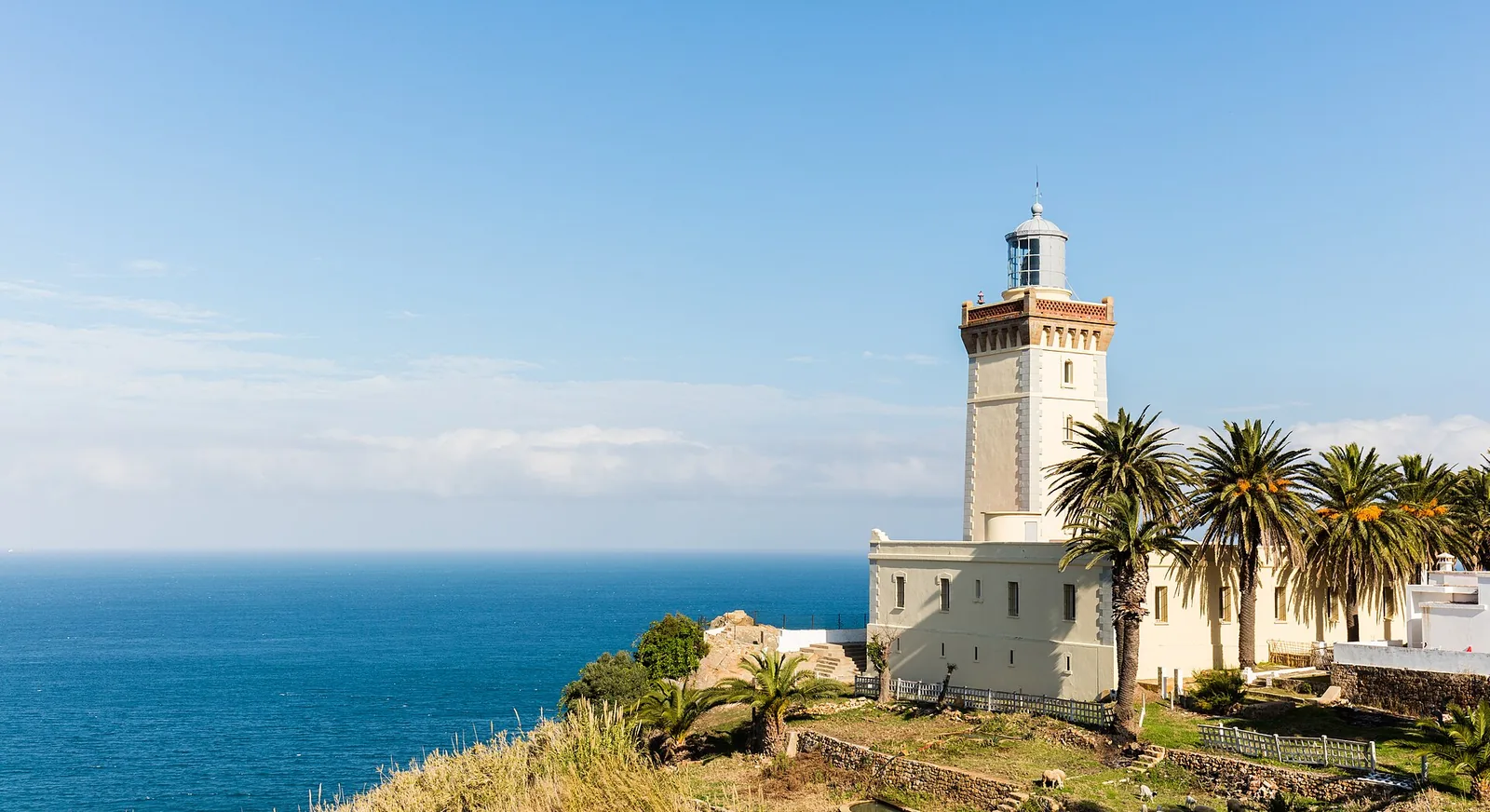 Cape Spartel lighthouse above the sea