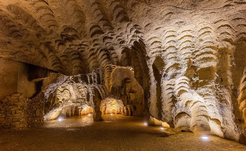 Sea-facing opening of the Caves of Hercules
