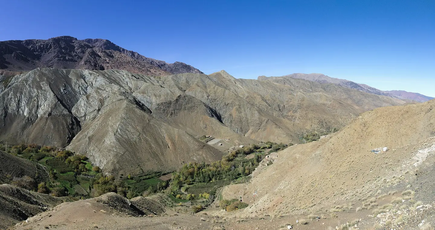 Winding road through the Tizi n’Tichka pass