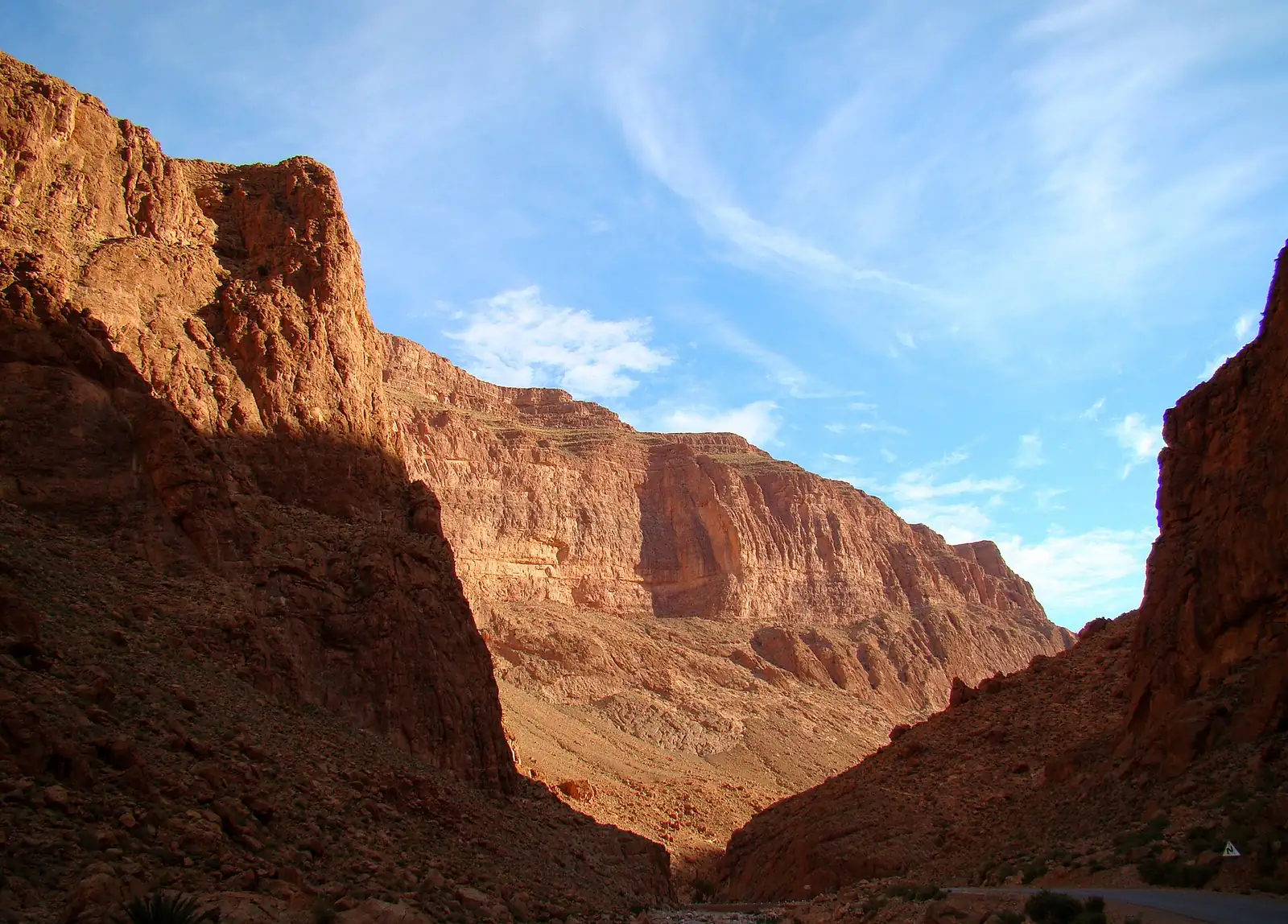 Morning light in the Todra Gorge