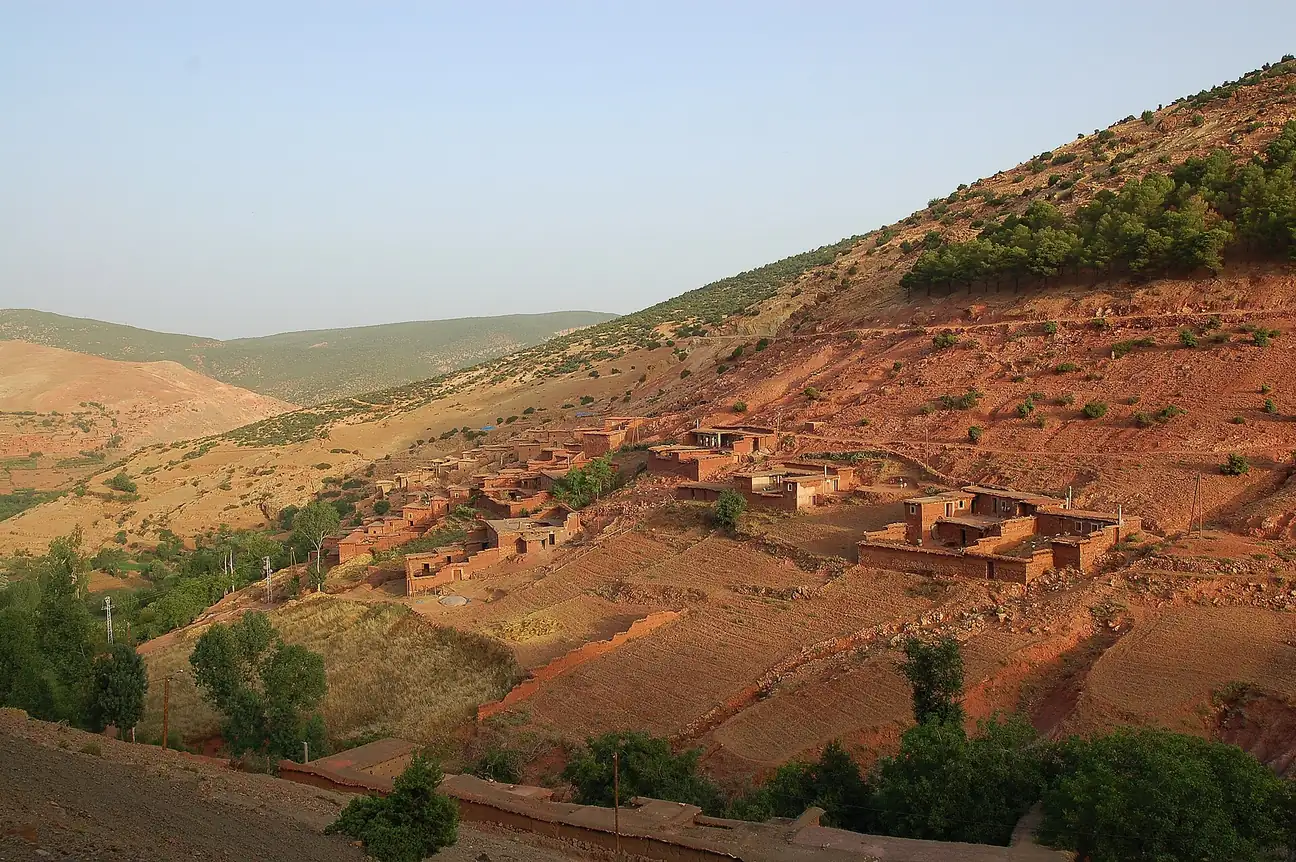 Imlil village beneath High Atlas peaks