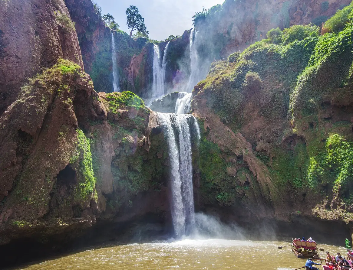 Ouzoud waterfalls in spring