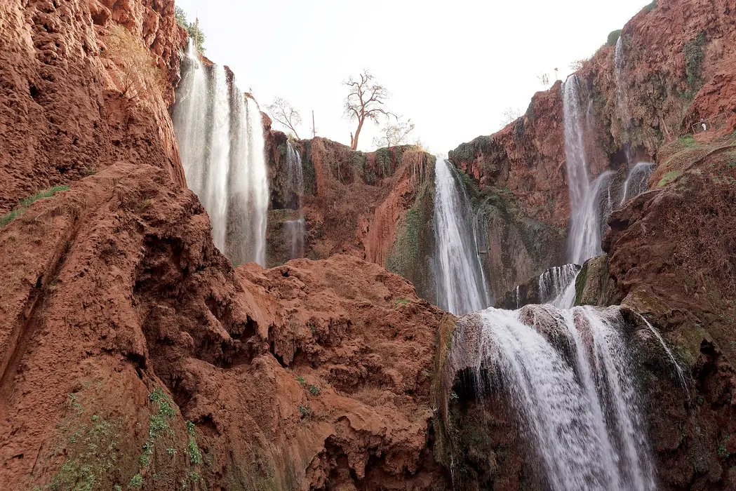 Water falling into the Ouzoud basin