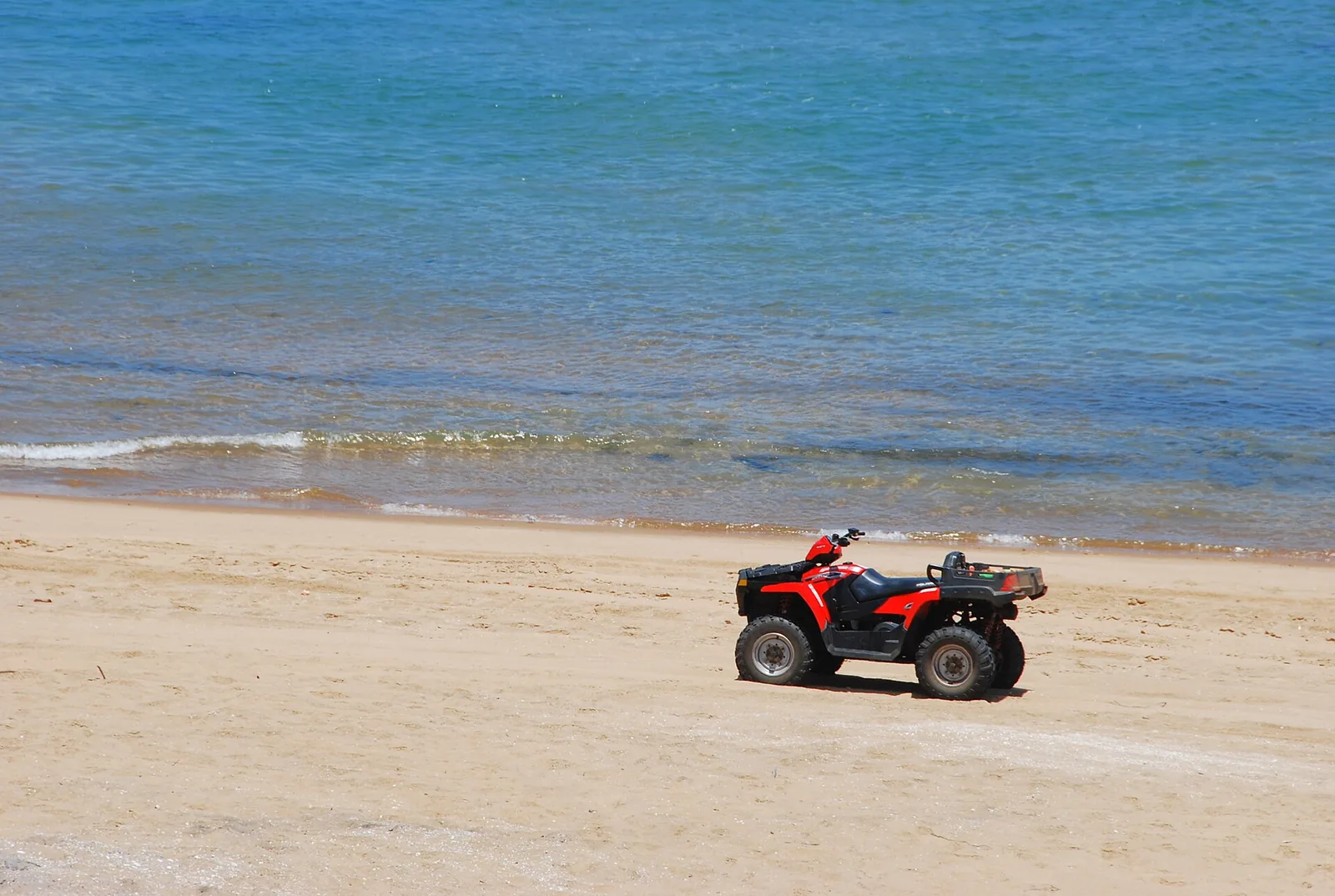 Quad bike on a sandy track