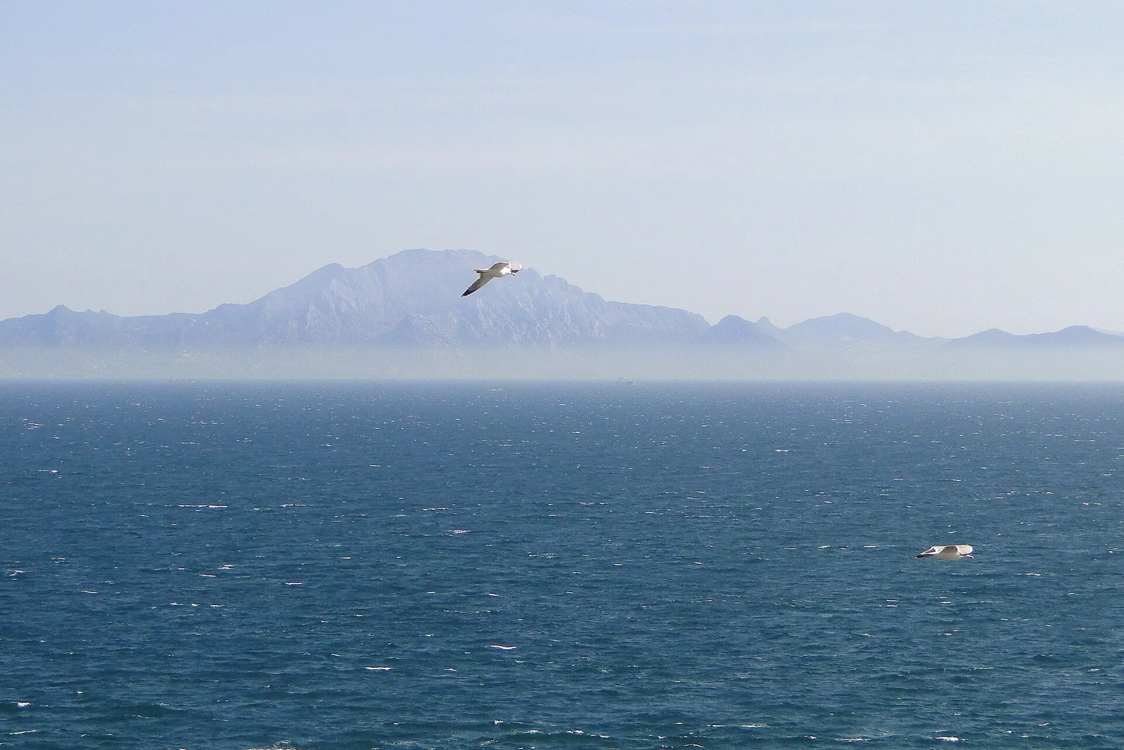 View across the Strait of Gibraltar towards Morocco