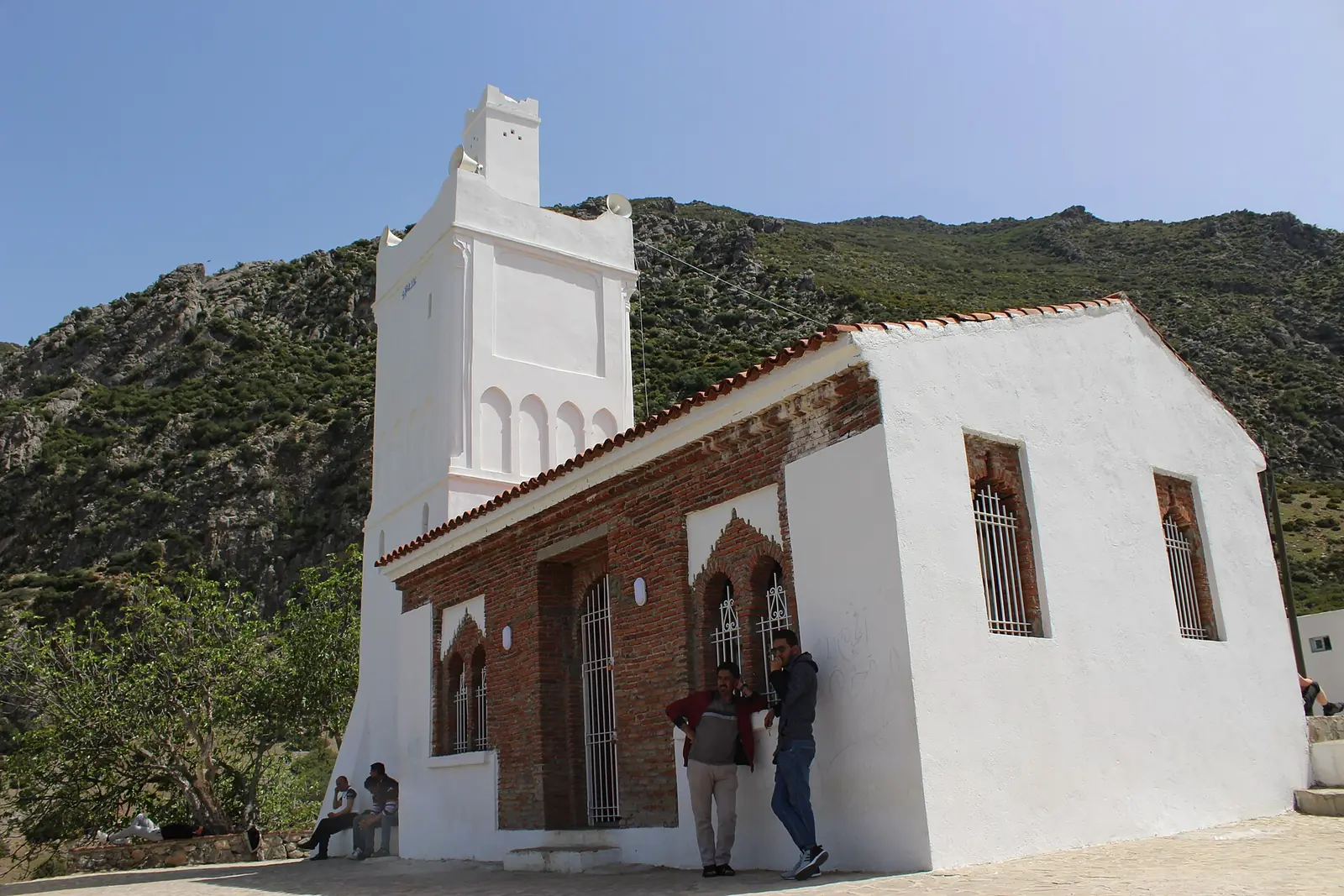 Whitewashed Spanish Mosque above Chefchaouen