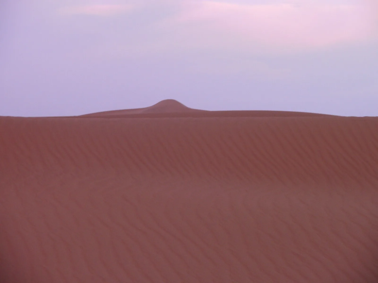 Sunrise over the desert, Erg Chigaga Dunes