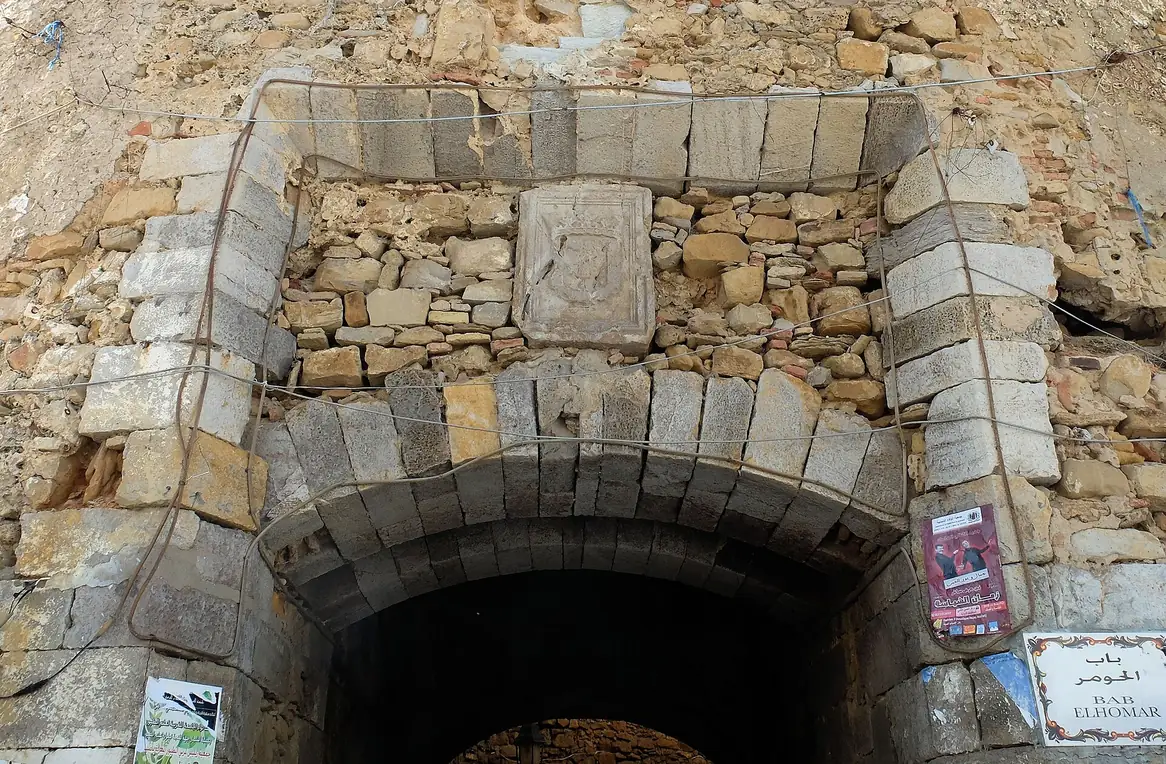 Portuguese coat of arms above a gate, Asilah Portuguese Ramparts