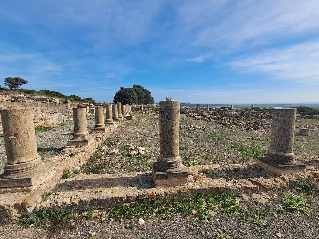 Column remains at the Lixus archaeological site