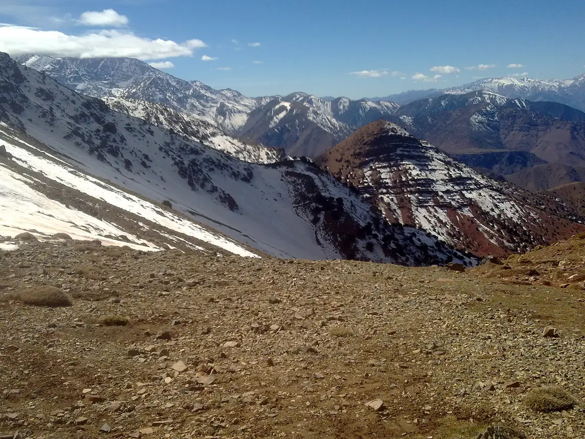 Snow-capped mountains above Oukaimeden