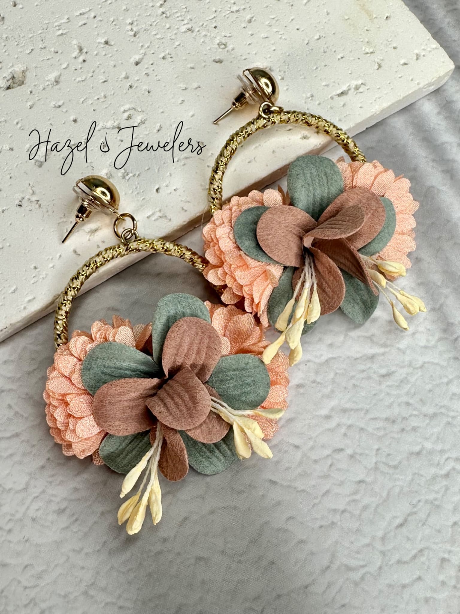 Daisy Flower hoop Earring